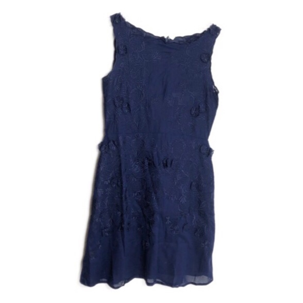 Gretchen Scott Blue Flower Lace Dress XS NWT - Picture 1 of 6
